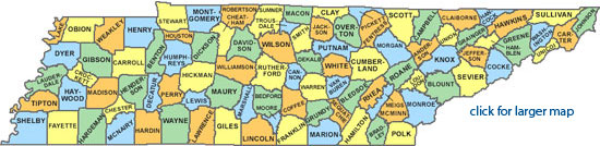 3 Divisions Of Tennessee Map - United States Map